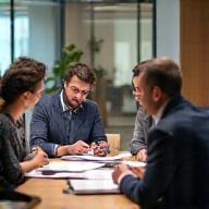 Meeting with clients during the consultation phase
